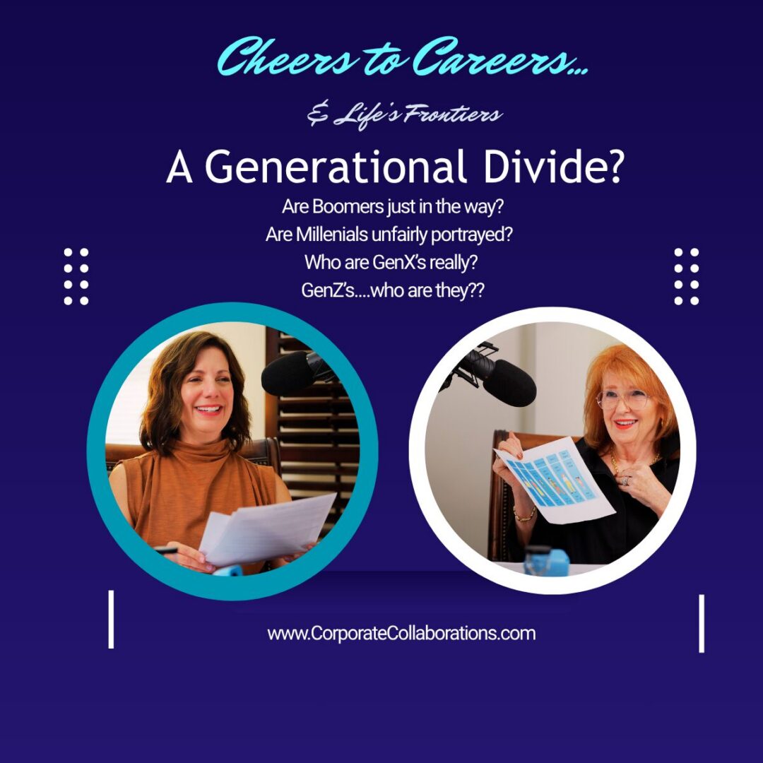 Podcast discussing generational differences and stereotypes.